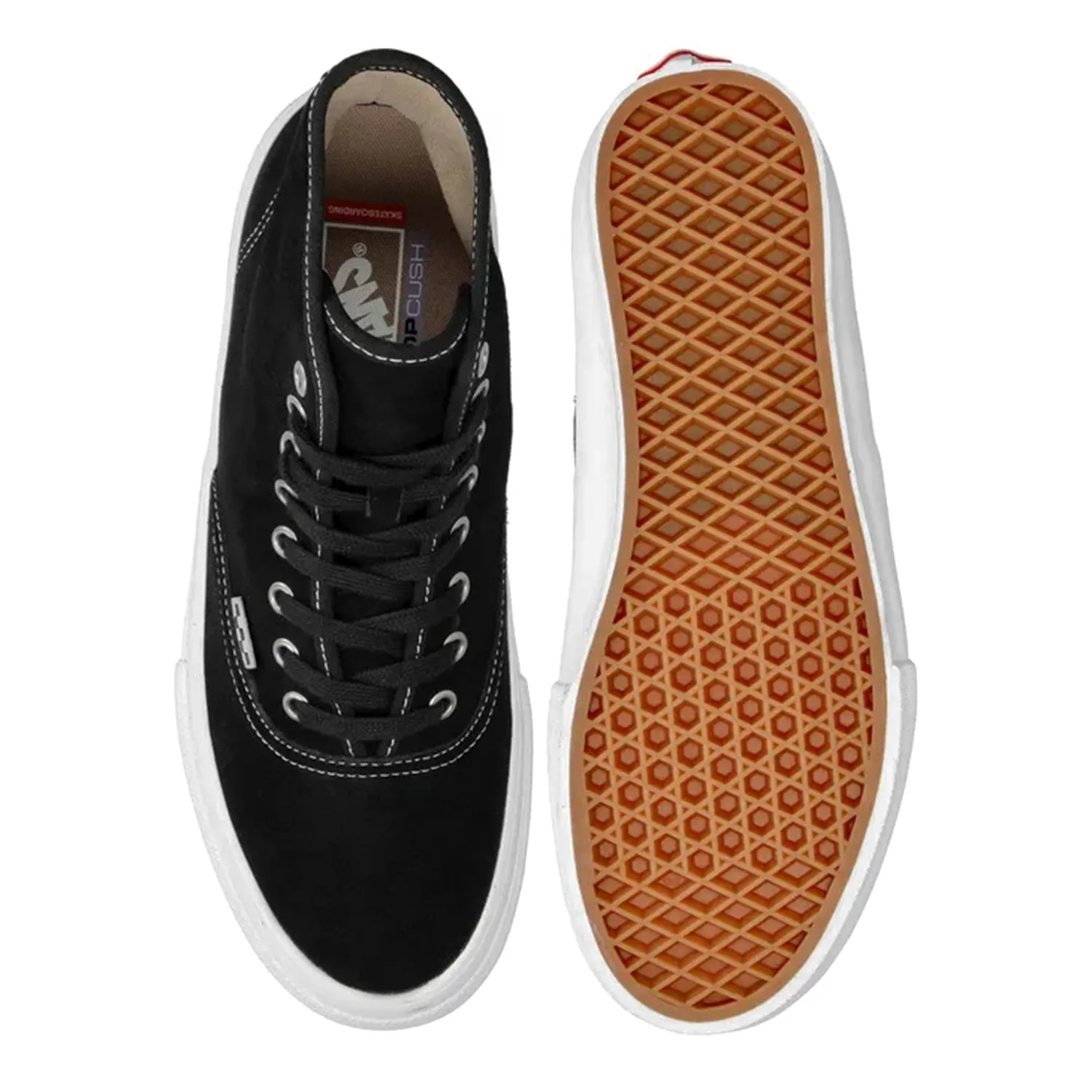 Vans Skate Authentic High Black Suede Quality