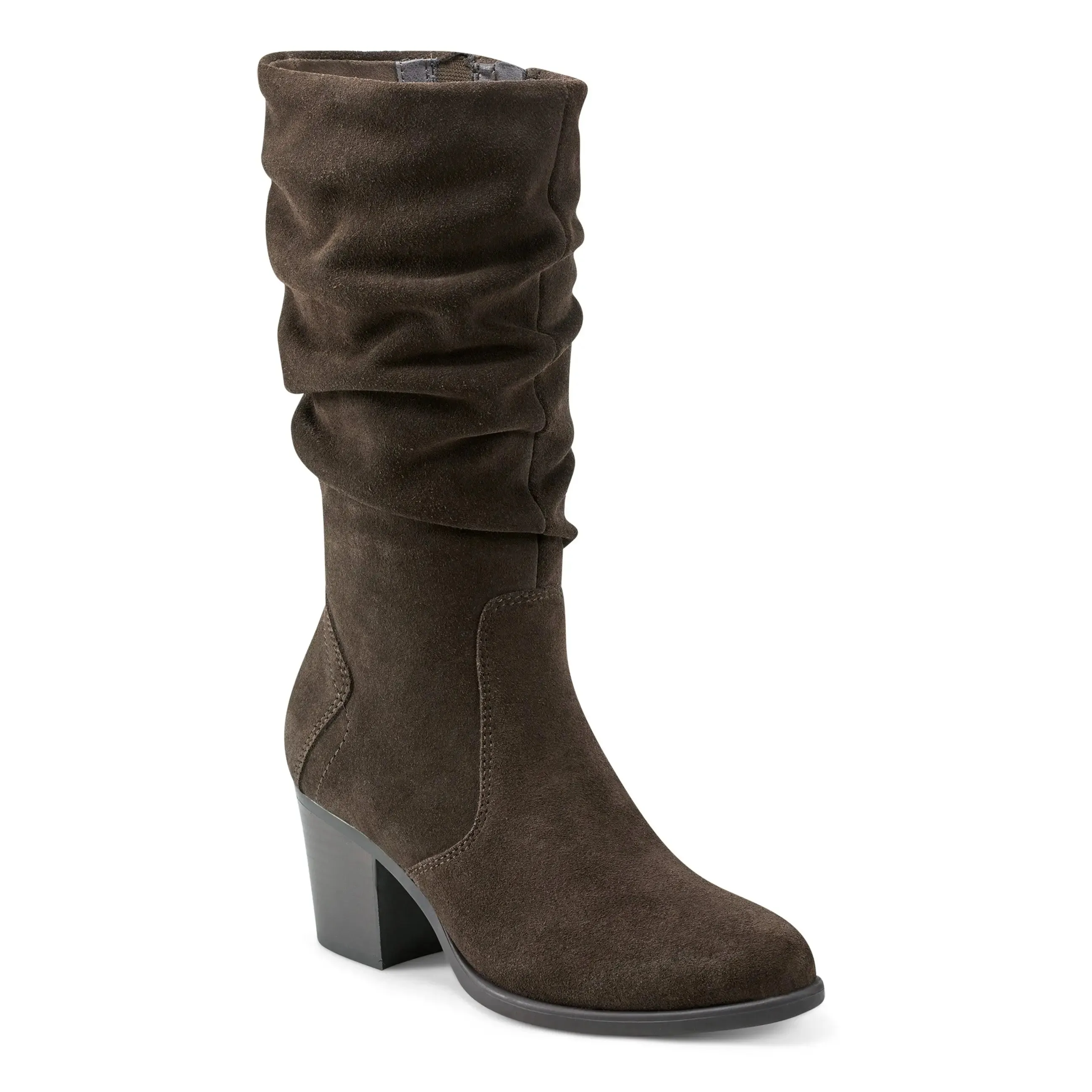 Kind Step design Vine Block Heel Almond Toe Casual Boots