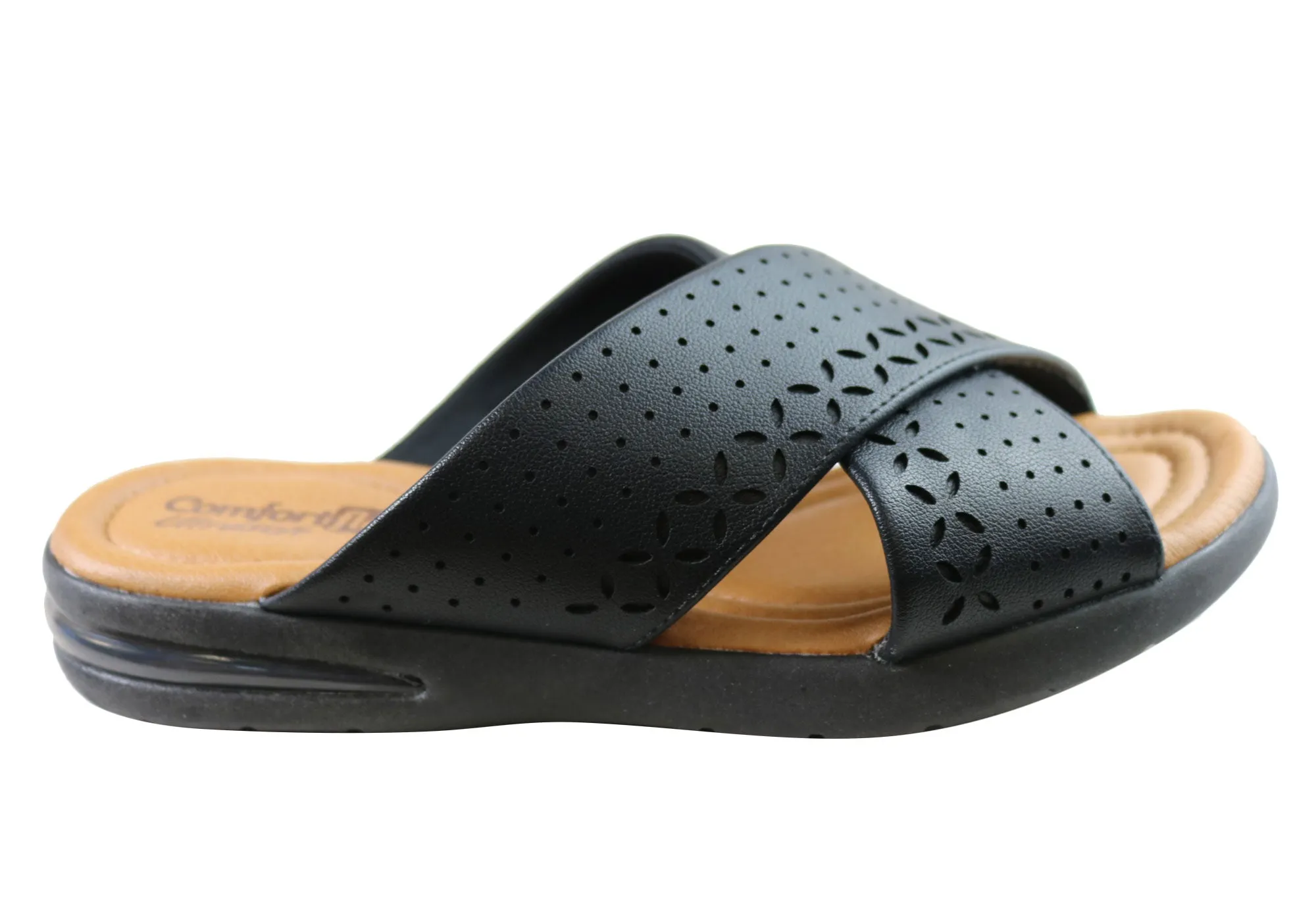 City Vibe Comfortflex Flora Womens Comfortable Slides Sandals Made In Brazil