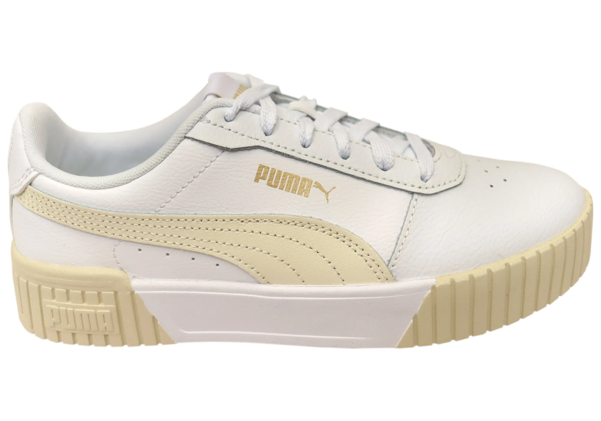 Cushioned Walk Airport Style Puma Womens Carina 2.0 Comfortable Lace Up Sneakers