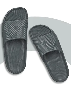 Paragon EVK10924G Men's Waterproof Grey Sliders with Comfortable Sole Odorless Classic