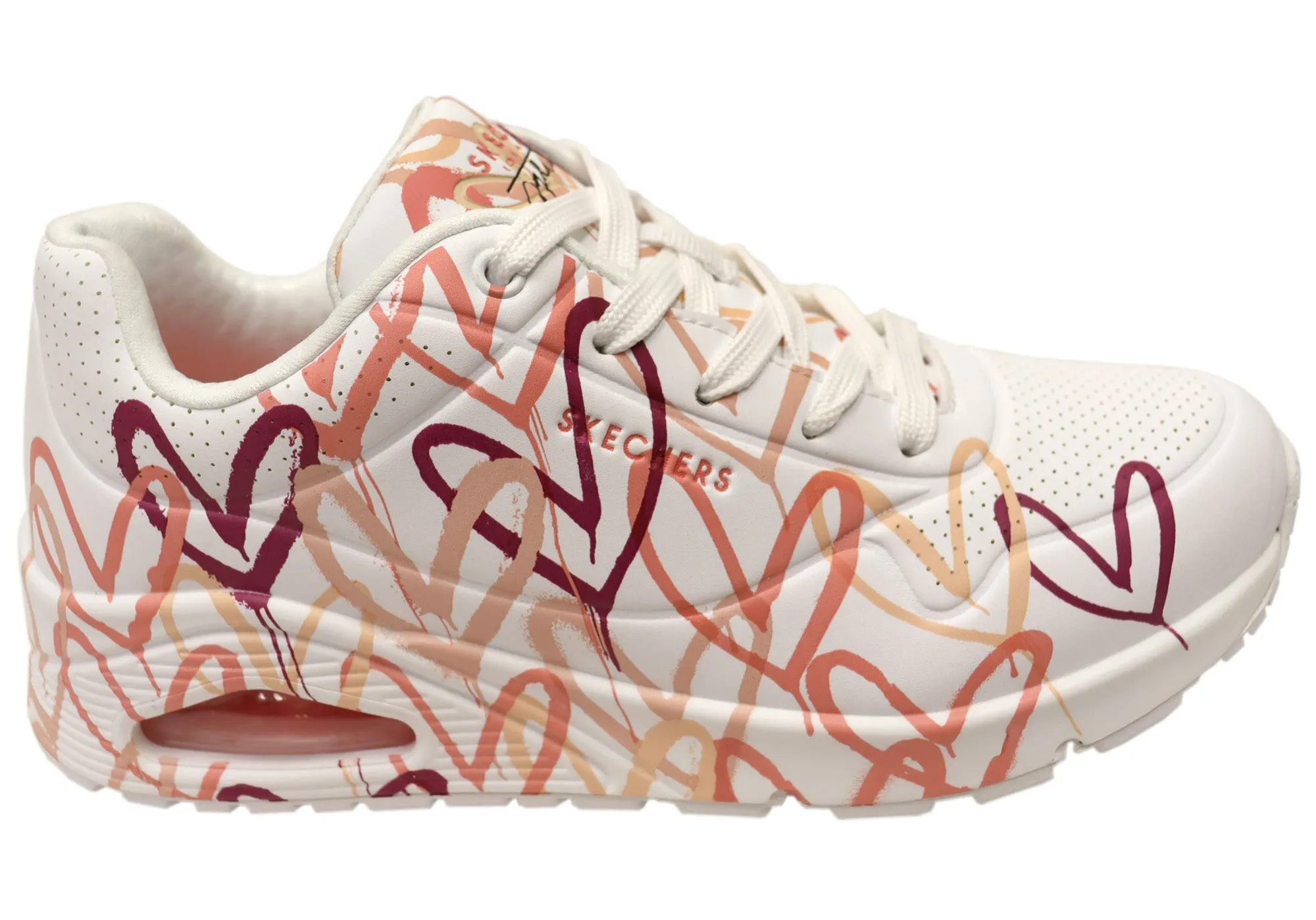 Skechers Womens X JGoldcrown Uno Spread The Love Shoes Ridge Hike Drill Walk
