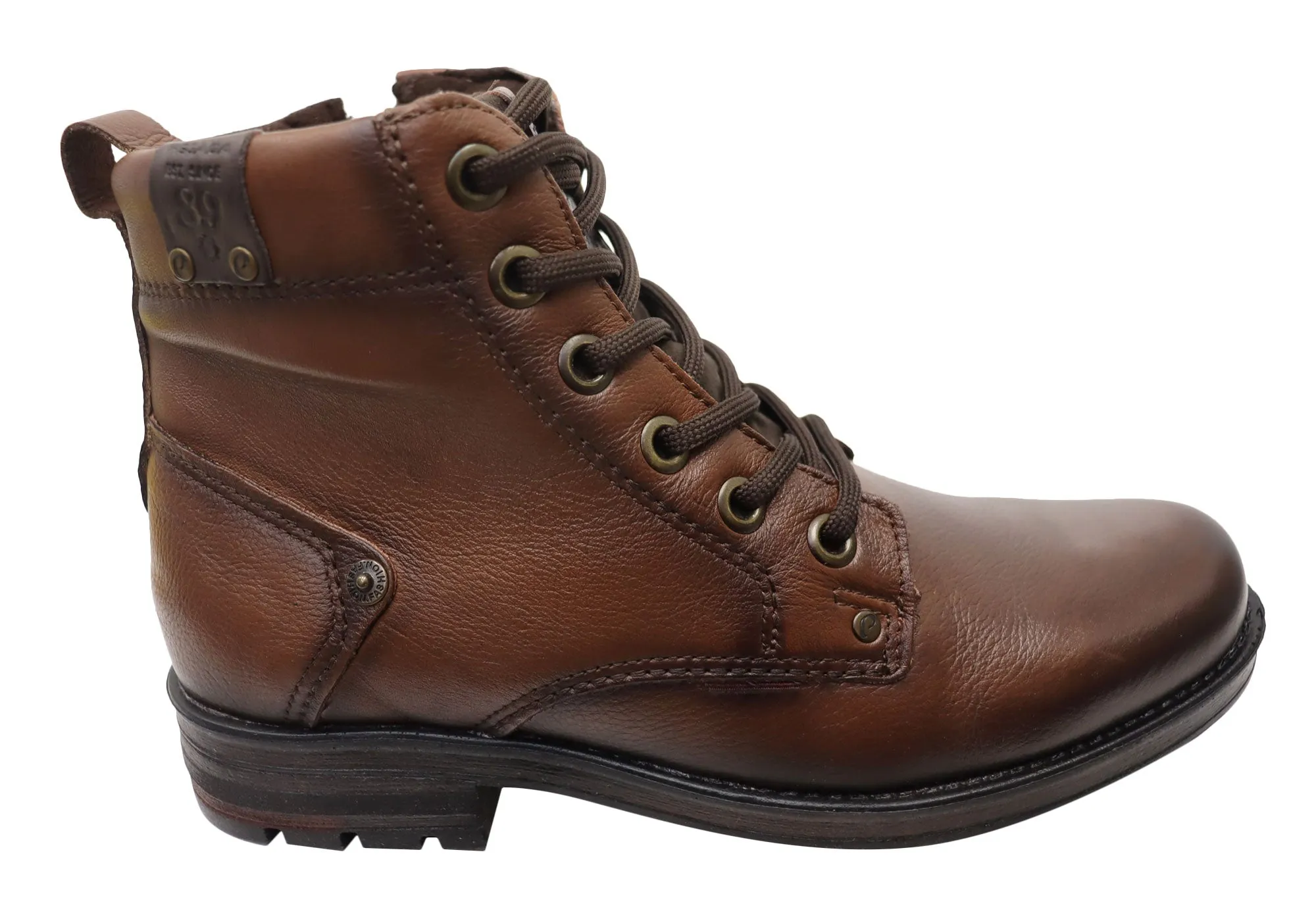 Rain Terrain Pegada Brazen Mens Comfortable Leather Boots Made In Brazil