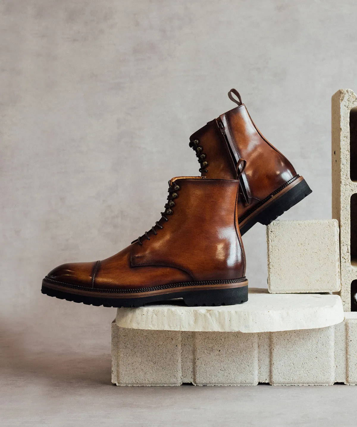Bottines ALESSANDRO Marron Patin 3D printed midsole Fashion Edge