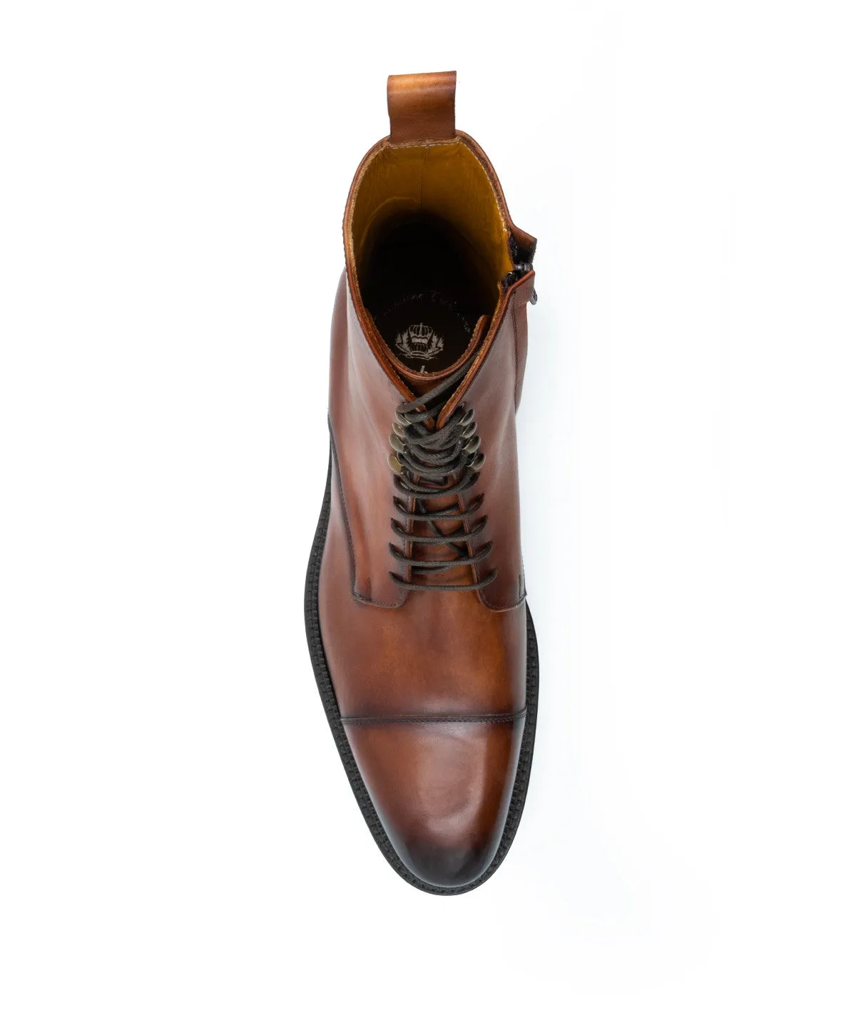 Water Resistant Build Reflective Bottines ALESSANDRO Marron Patin