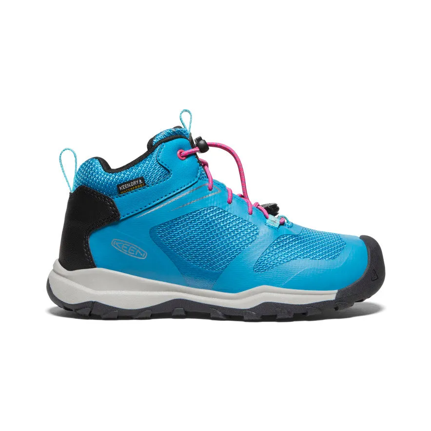 Rugged Comfort Lightweight Construction Big Kids' Wanduro Waterproof Boot  |  Fjord Blue/Fuchsia Purple
