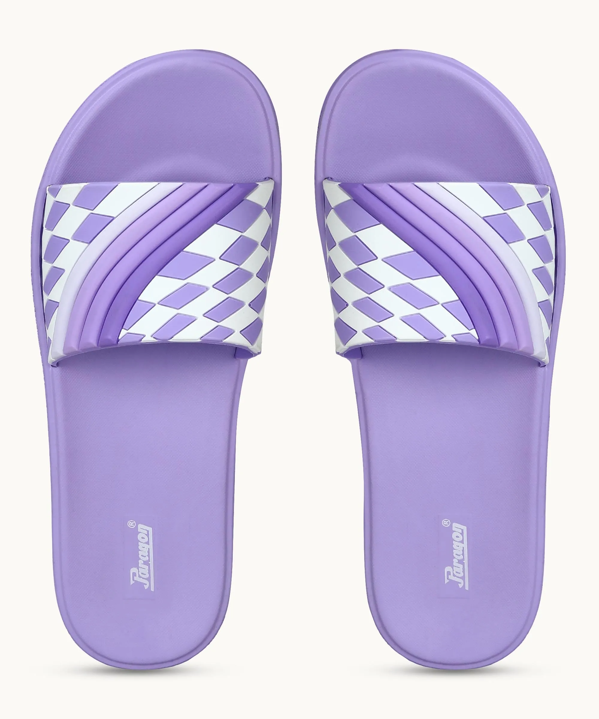 Paragon Women's Purple Sliders with Cushioned Sole for Everyday Use soft cushions Easy Sandals