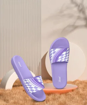 Paragon Women's Purple Sliders with Cushioned Sole for Everyday Use Superior Comfort