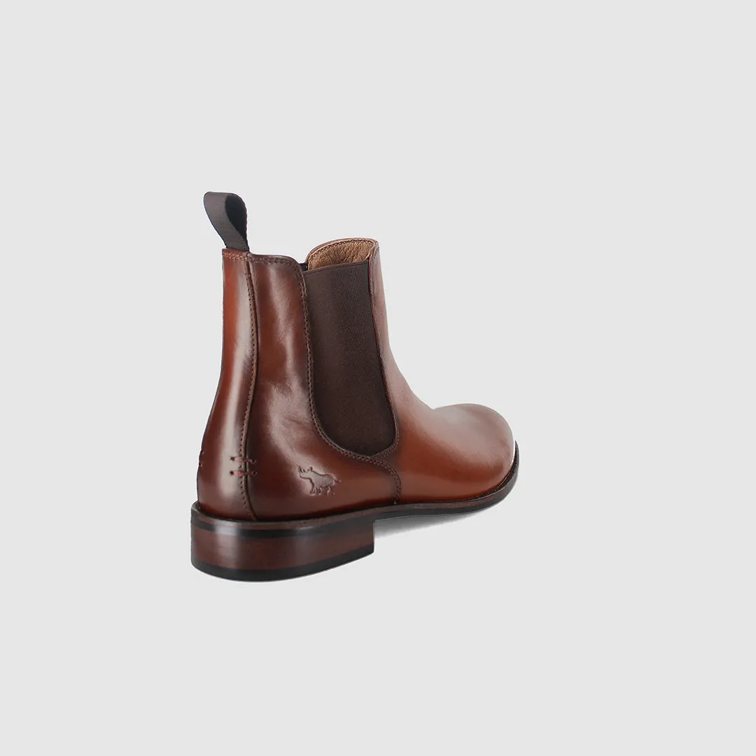 Local Go Classic Edge Plymouth Chelsea Boots Cognac