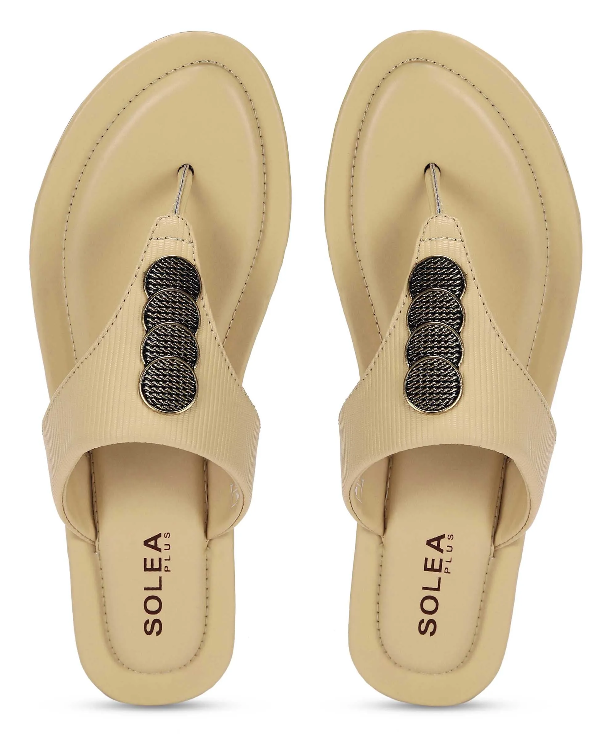 Paragon K6015L Women Sandals | Casual & Formal Sandals | Stylish, Comfortable & Durable | For Daily & Occasion Wear Metal Shine Lifted Feel
