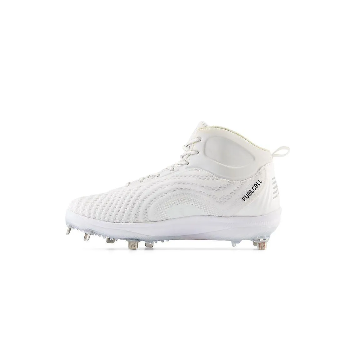 Feather Light Travel Enthusiasts Spanish Bold New Balance Men's FuelCell 4040 V7 Mid-Metal Baseball Cleats - White / Rain Cloud - M4040TW7