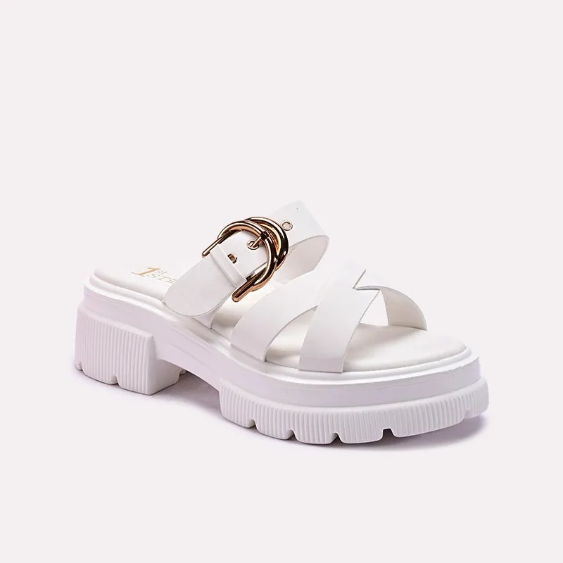 White Casual Platform Slippers 0413199 Hot Pick Party Glow