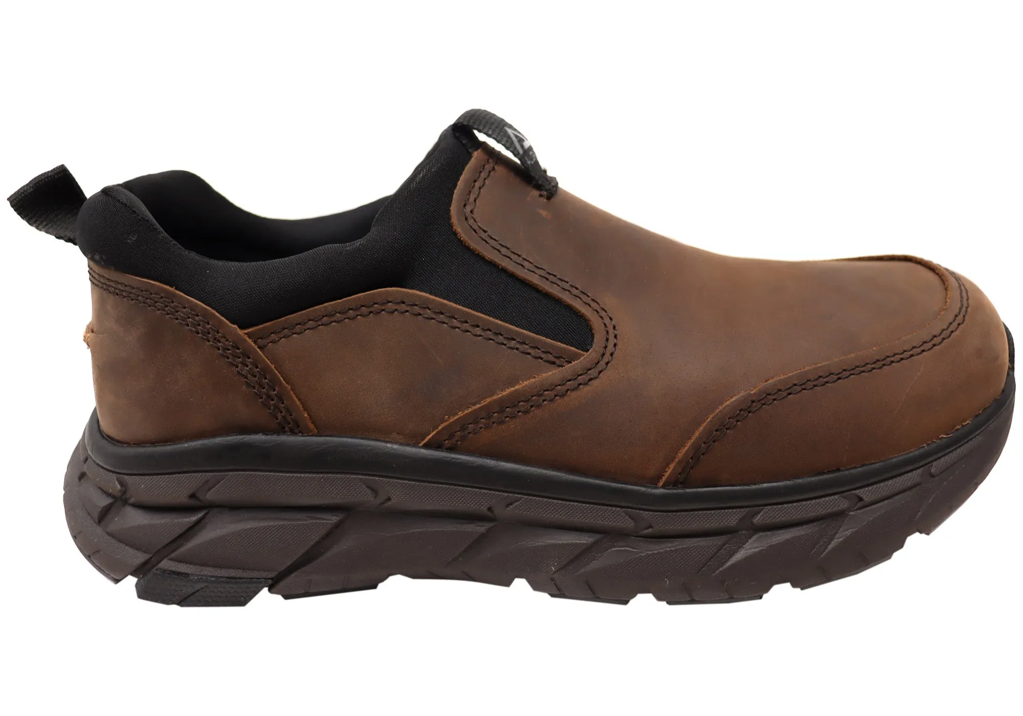 Align Protech Valent Mens Leather Wide Fit Arch Support Sneakers Anti Slip Rubber Outsole