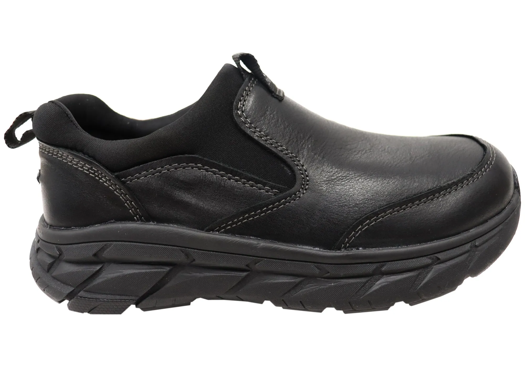 Summer Heat Align Protech Valent Mens Leather Wide Fit Arch Support Sneakers