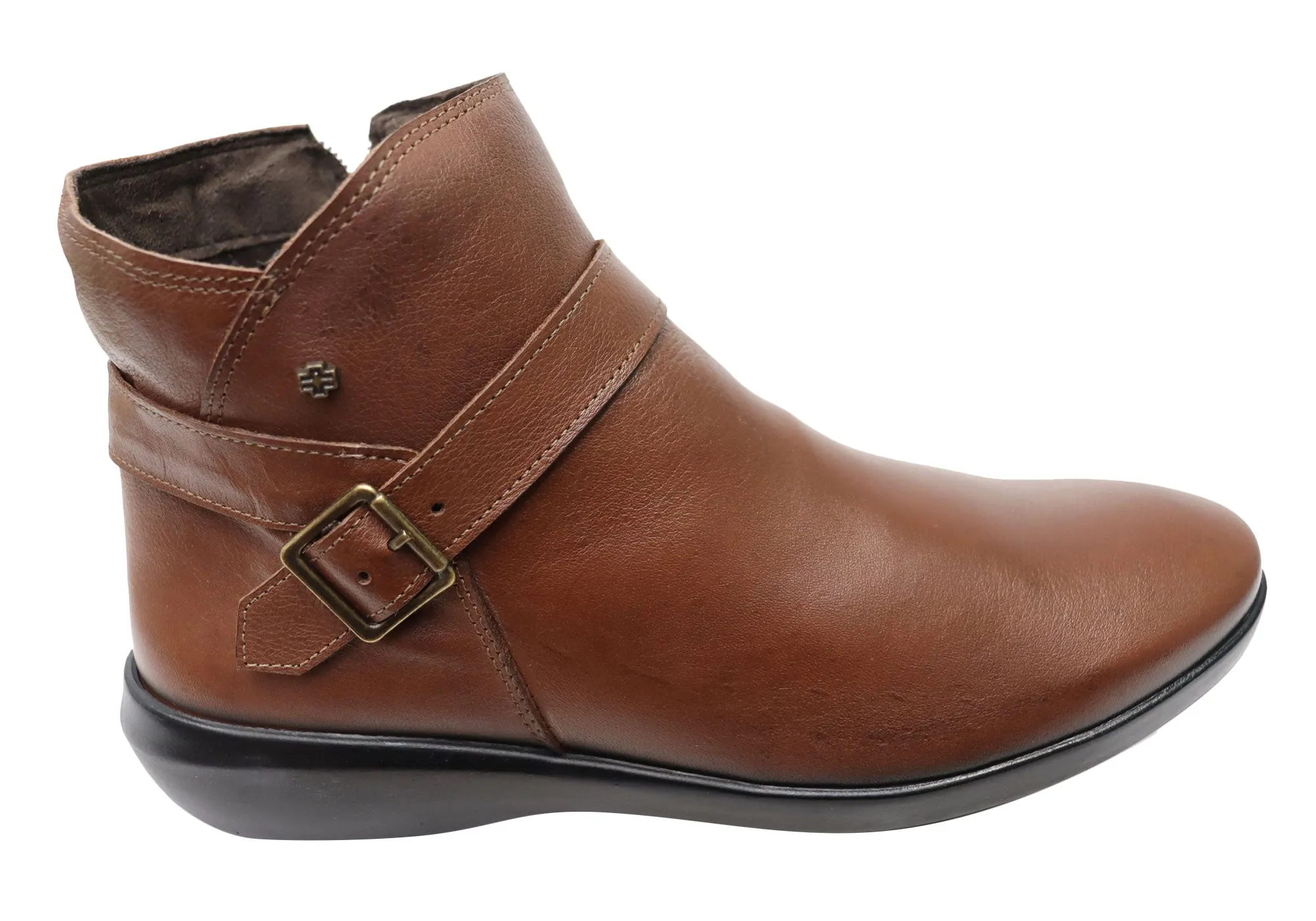 Perlatto Pindera Womens Comfortable Leather Ankle Boots Made In Brazil Rugged Built Urban Traveler Easy To Clean