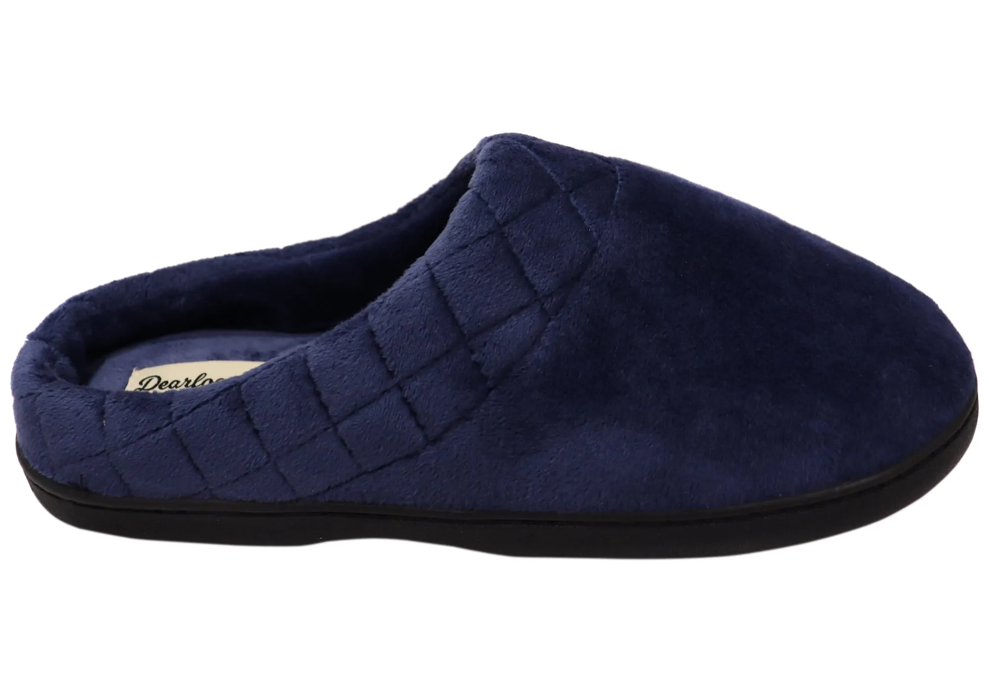 Dearfoams Womens Darcy Microfiber Velour Clog Wide Width Slippers Beach Vibe Poolside Vibes
