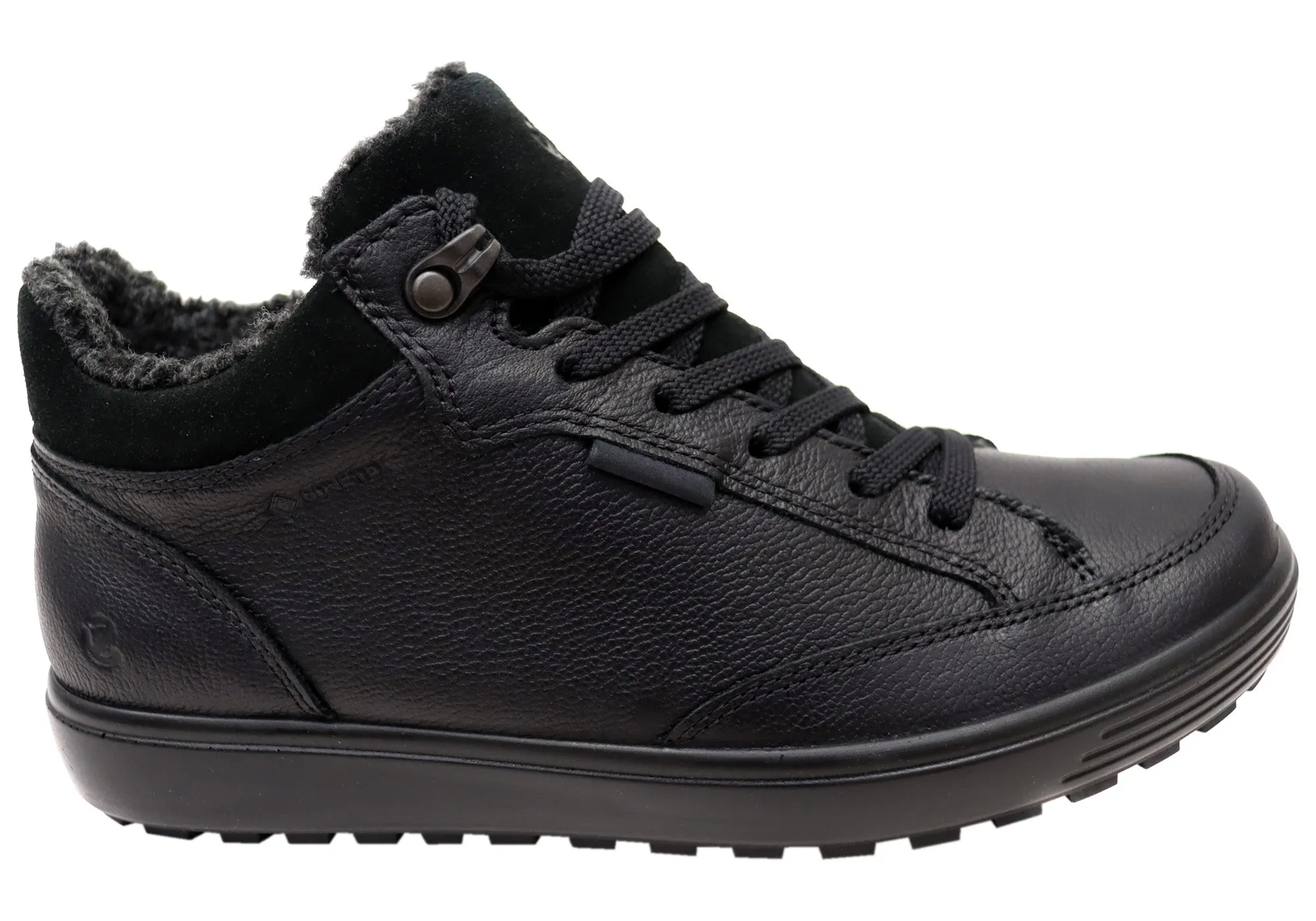 ECCO Womens Comfortable Soft 7 Tred Warm GTX Leather Ankle Boots Clean Silhouette All Weather Snow Trekker