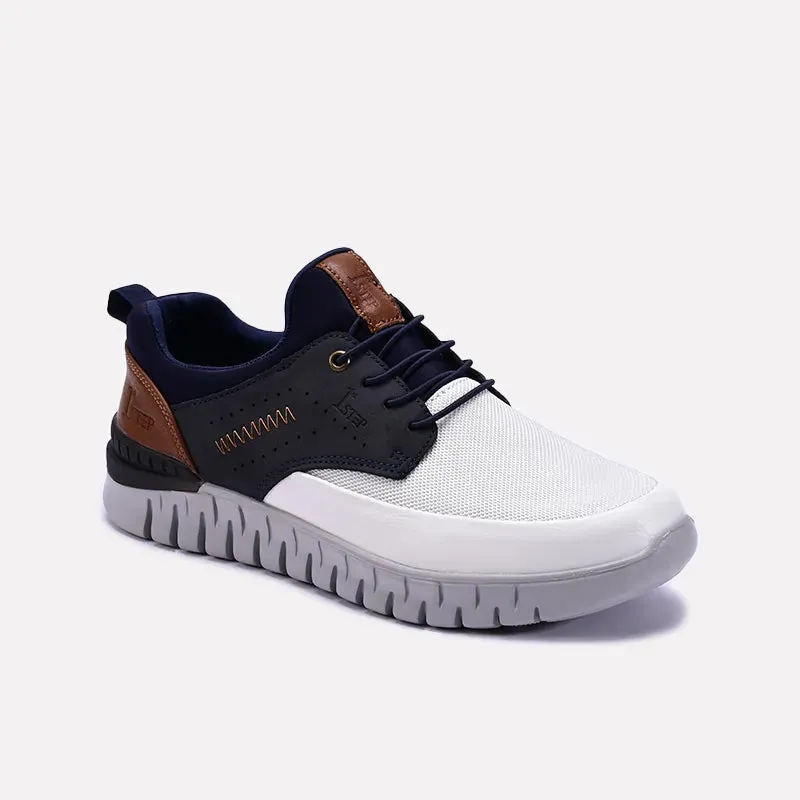 White Comfy Casual Sneakers 0120550 Wear Resistant Outsole