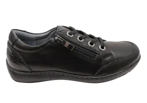 Scholl Orthaheel Wombat Womens Supportive Leather Comfort Shoes Slip Resistant Outsole Daily Flow