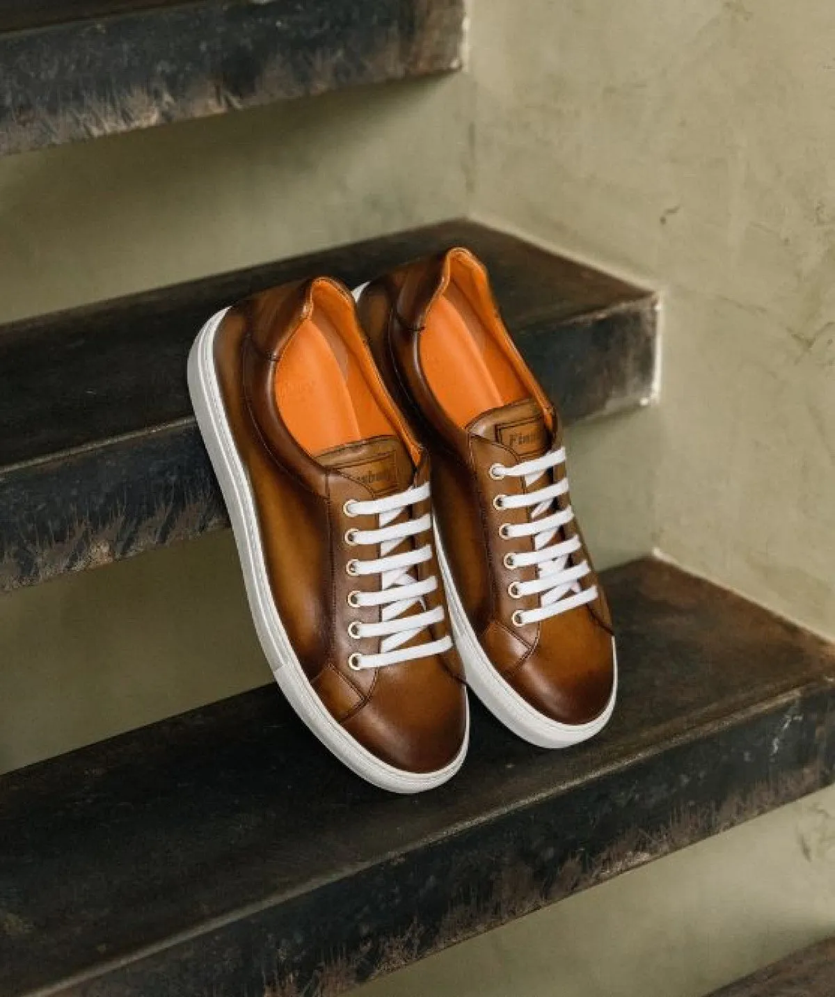 Fashion Must-Have Bold Design Sneakers JULIAN Marron Patin