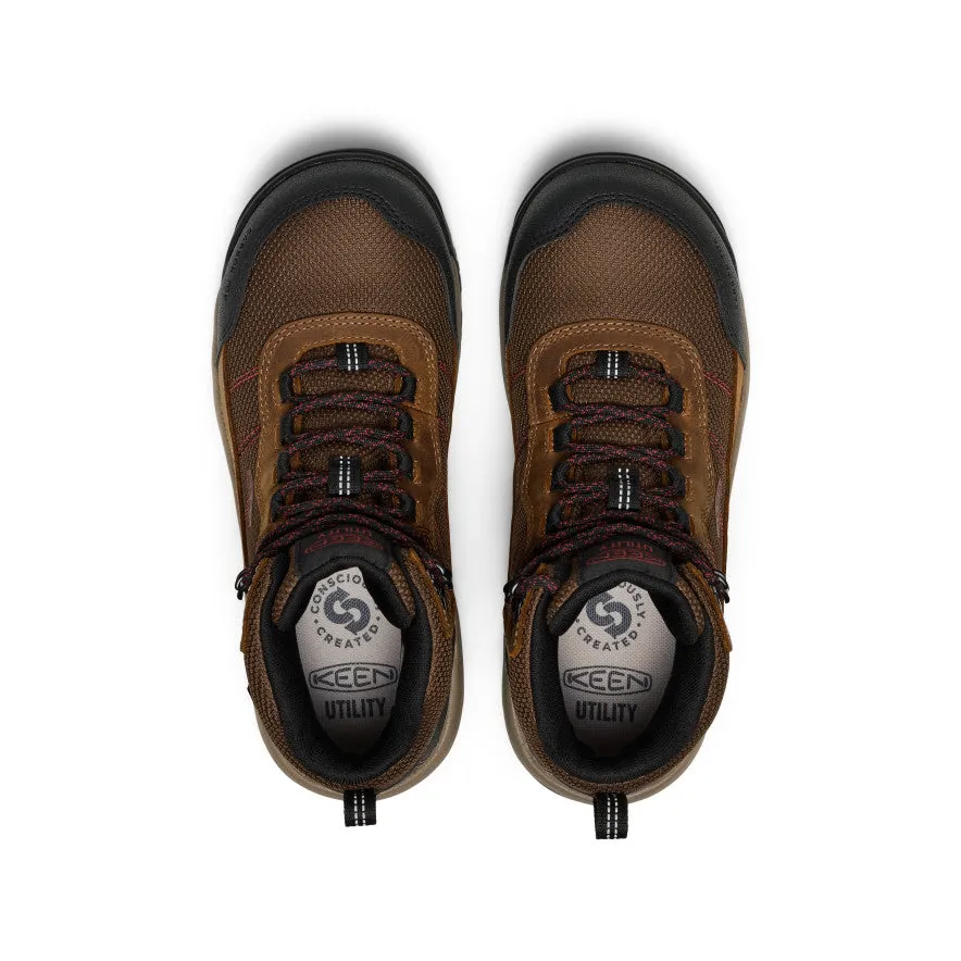 Women's Skokie Waterproof Work Boot (Carbon Toe)  |  Bison/Black Supportive Core Office Workers