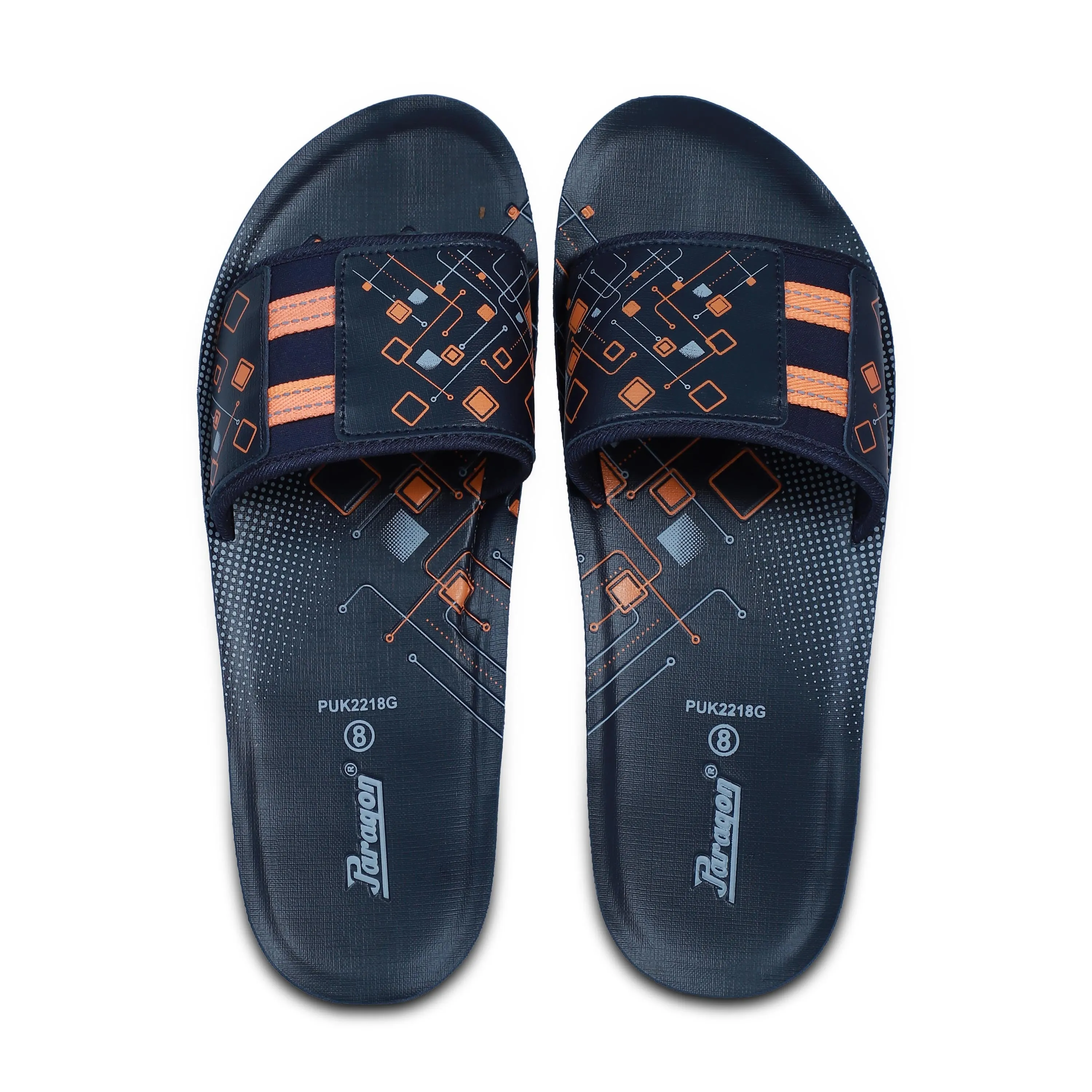 Paragon  PUK2218G Men Casual Sliders | Stylish Trendy Lightweight Slides | Casual & Comfortable Slippers | For Everyday Use All-day outdoor comfort breathable materials