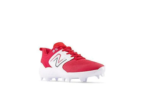 New Balance Men's Fresh Foam 3000 V6 Molded Baseball Cleats - Red with White - PL3000R6 Lace Up
