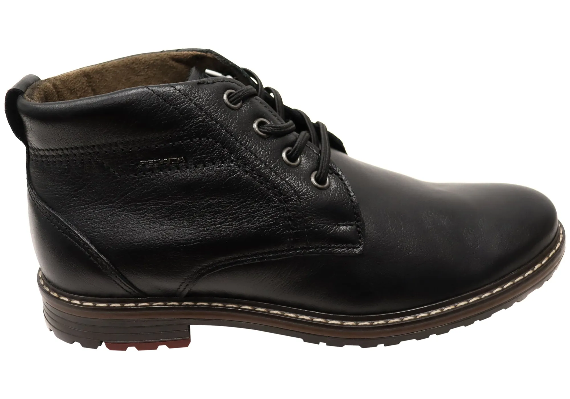 Low Heel Trendy Pegada Ross Mens Comfortable Leather Boots Made In Brazil