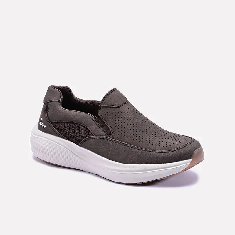 Tailored arch Fashion Essential Kinetic Brown Slip On Sneakers 0120494