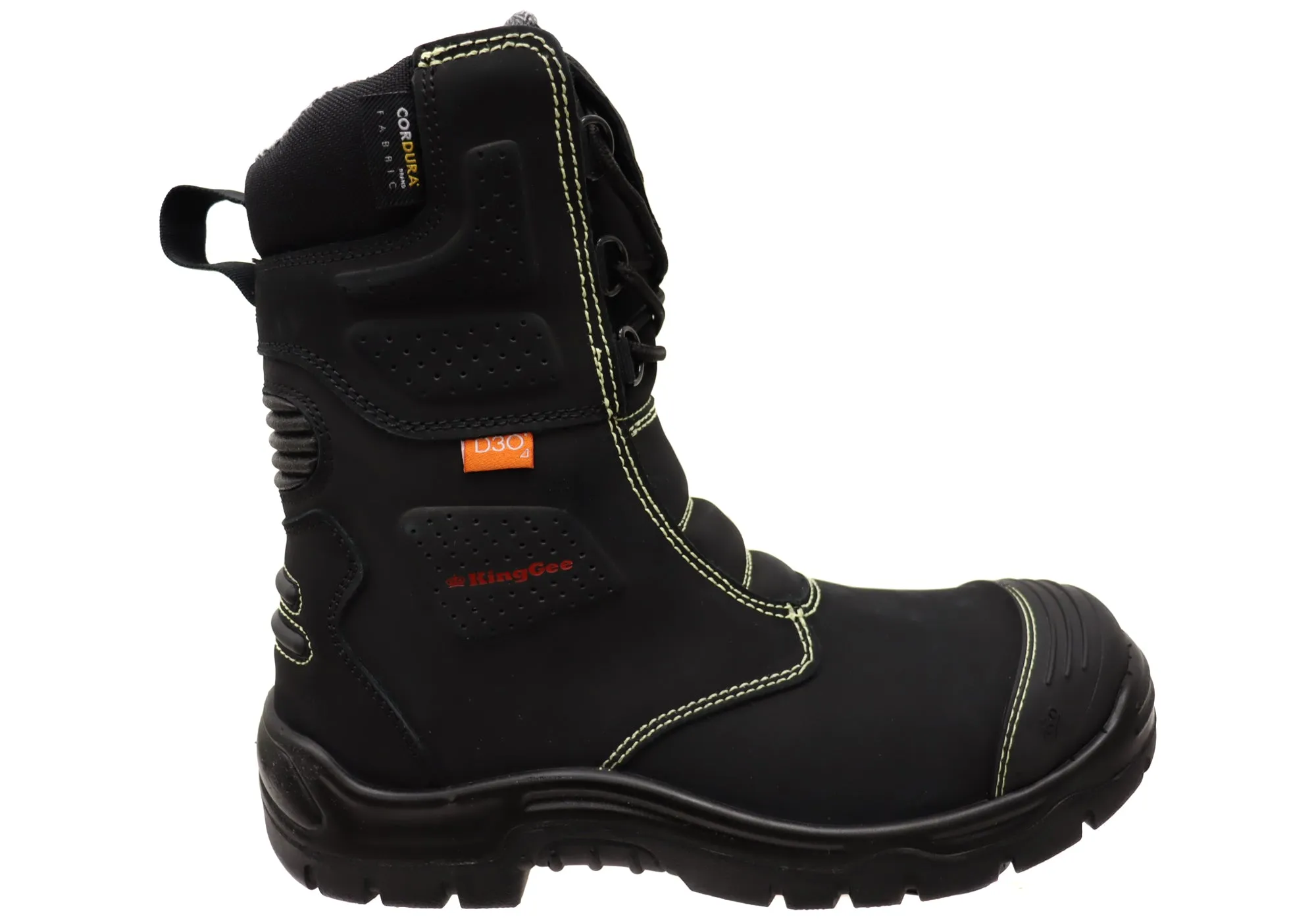Sleek Style Durable Construction KingGee Mens Bennu Rigger Steel Toe Safety Work Boots With Scuff Cap