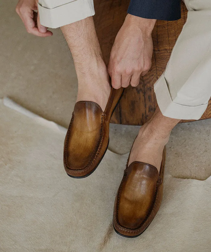 Quick Wipe Mocassin LUCA Gold Patin