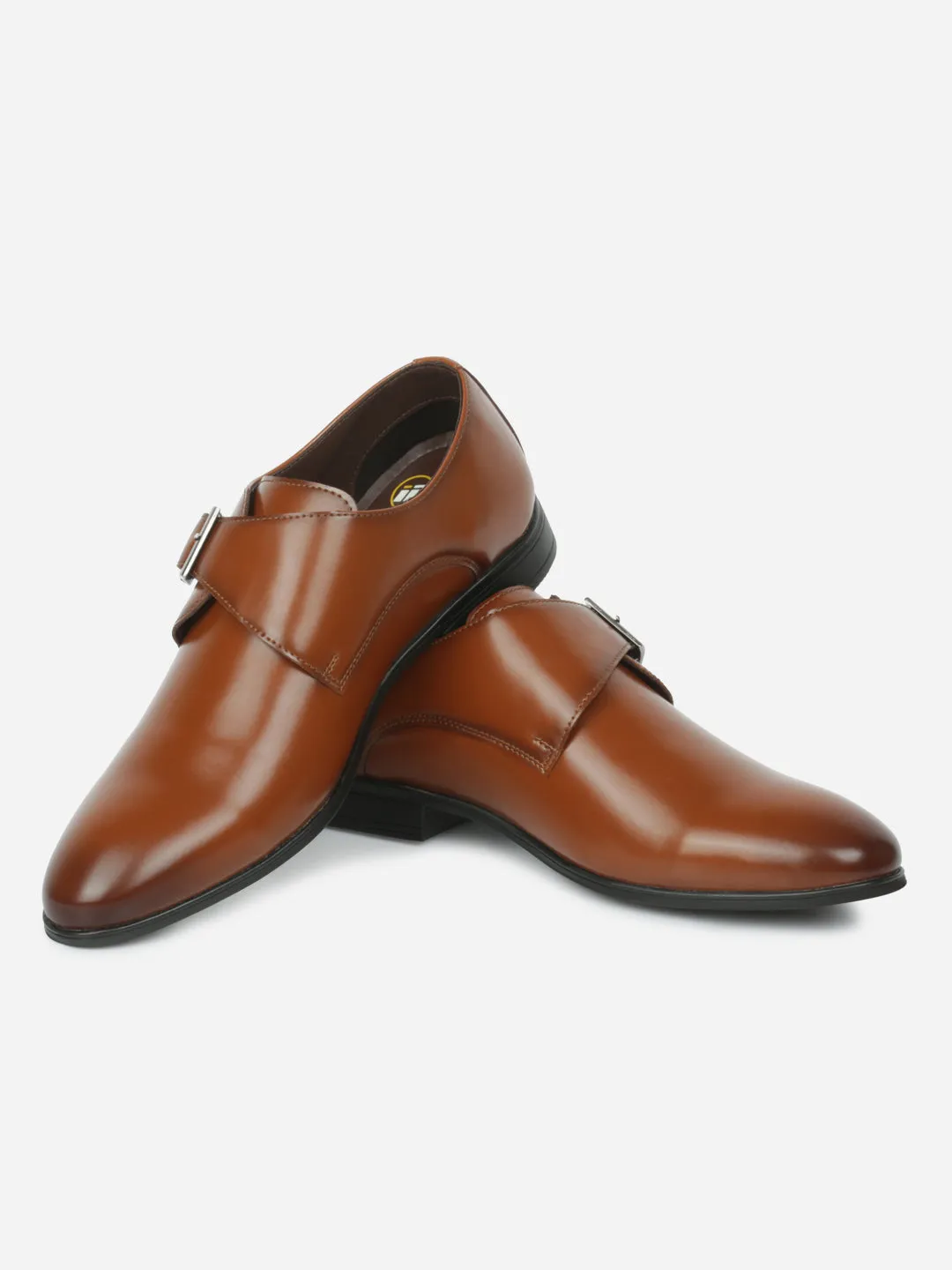 Confident Shade Square Toe Men's Tan Round Toe Monk Formal (IX1081)