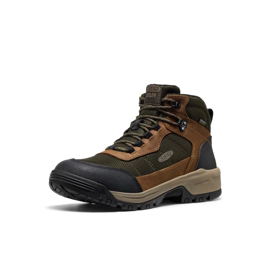 Shine Tone Men's Skokie Waterproof Work Boot (Soft Toe)  |  Forest Night/Black