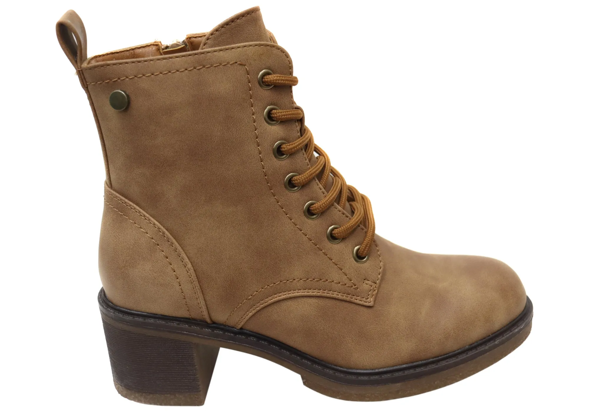 Bellissimo Sibernik Womens Comfortable Lace Up Ankle Boots Lightweight Comfort