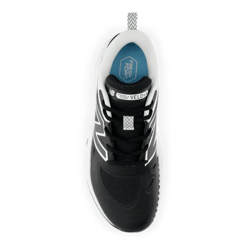 Padded Comfort Standing Workers New Balance Women's Fresh Foam x Velo v4 Turf-Trainer Softball Shoes - Black STVELOK4