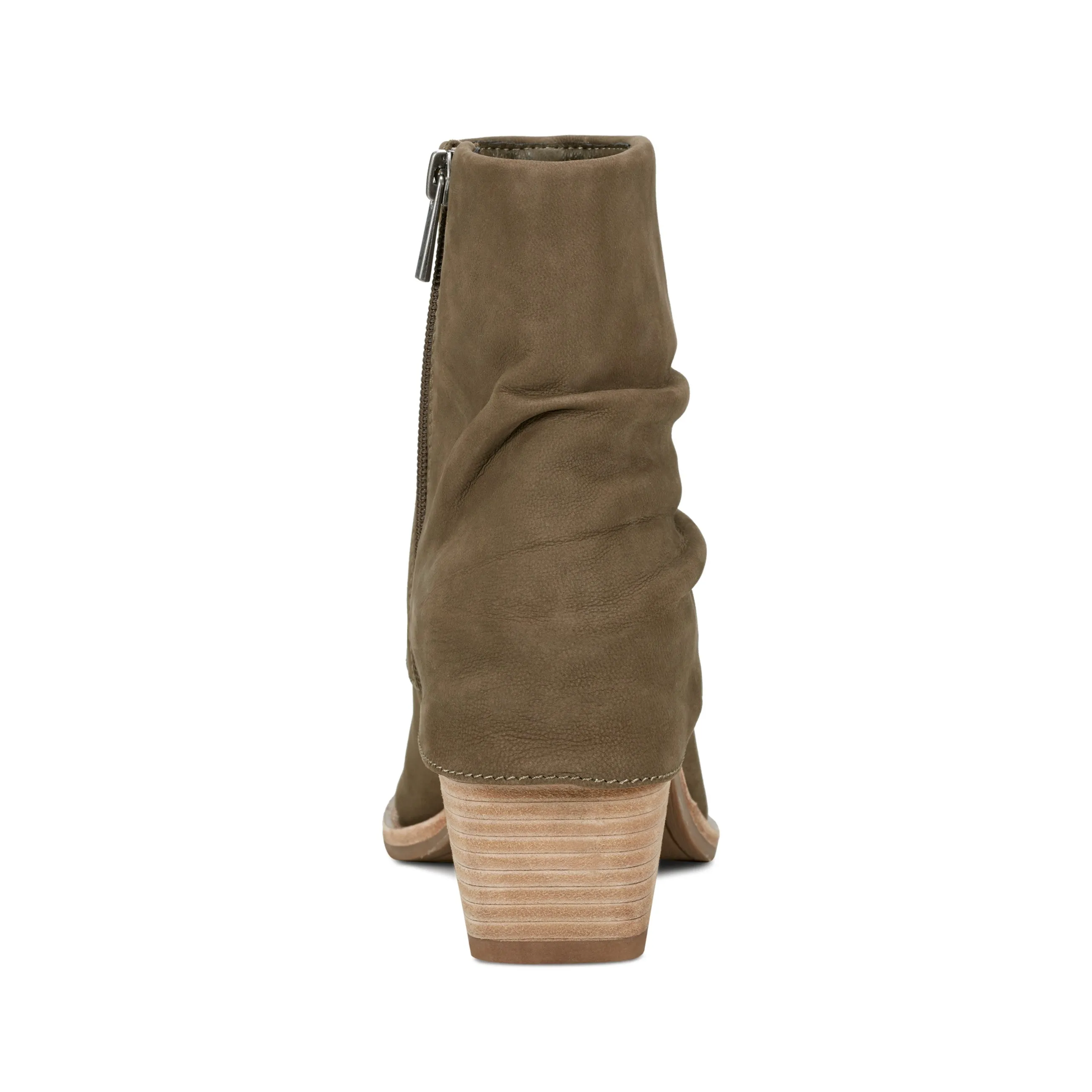 Soft Interior Seamless Fit Running Errands Savvy Block Heel Ruched Casual Booties