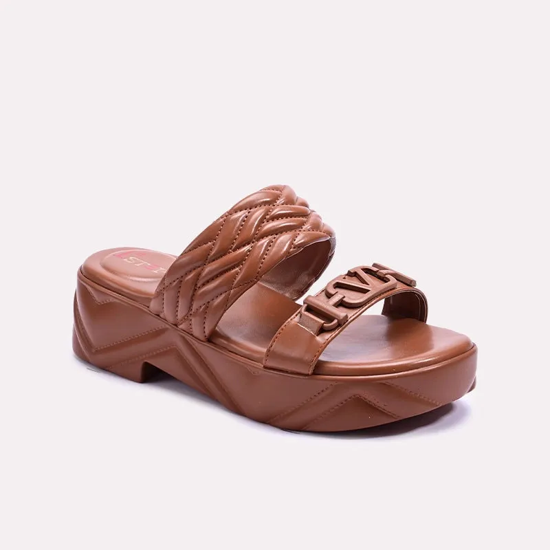 Mustard Chunky Casual Slippers 0413151 Foot Support Zip Up