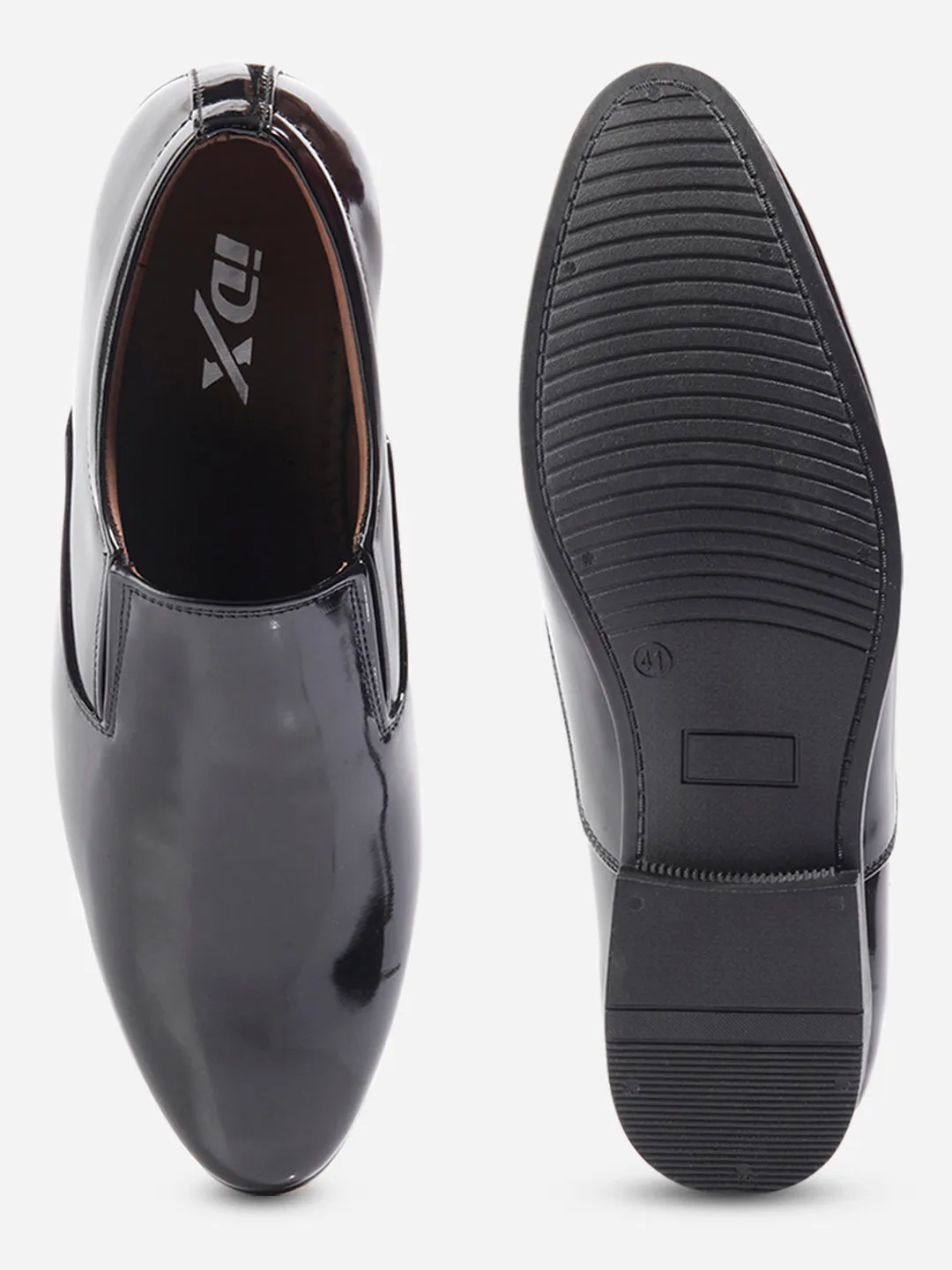 Simple Shade Anti Fall Men's Black Regular Toe Slip On Formal (IX1080)
