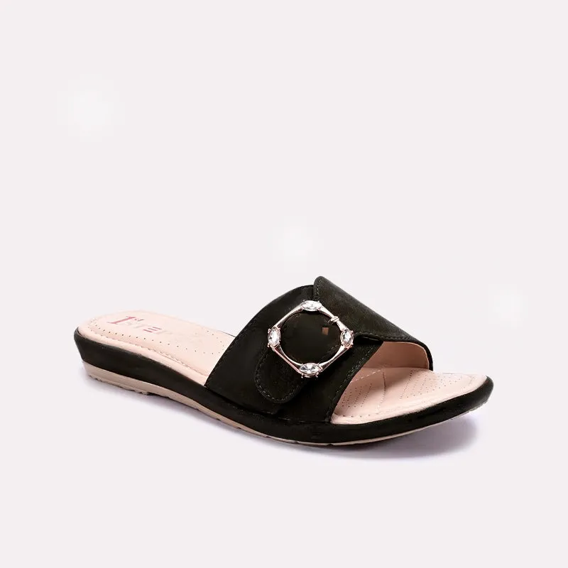 Heart Glow Buckle Fit Green Casual Slippers 0413148