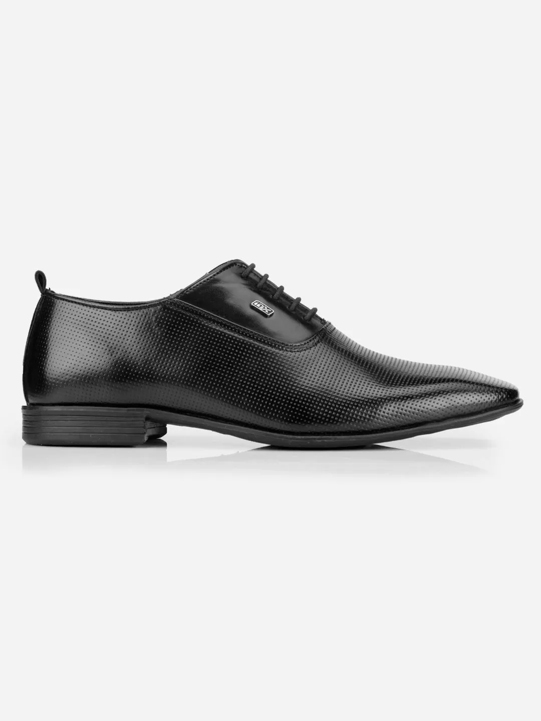 Men's Black Texture Finish Lace Up Formal (IX2031) Comfort Grip