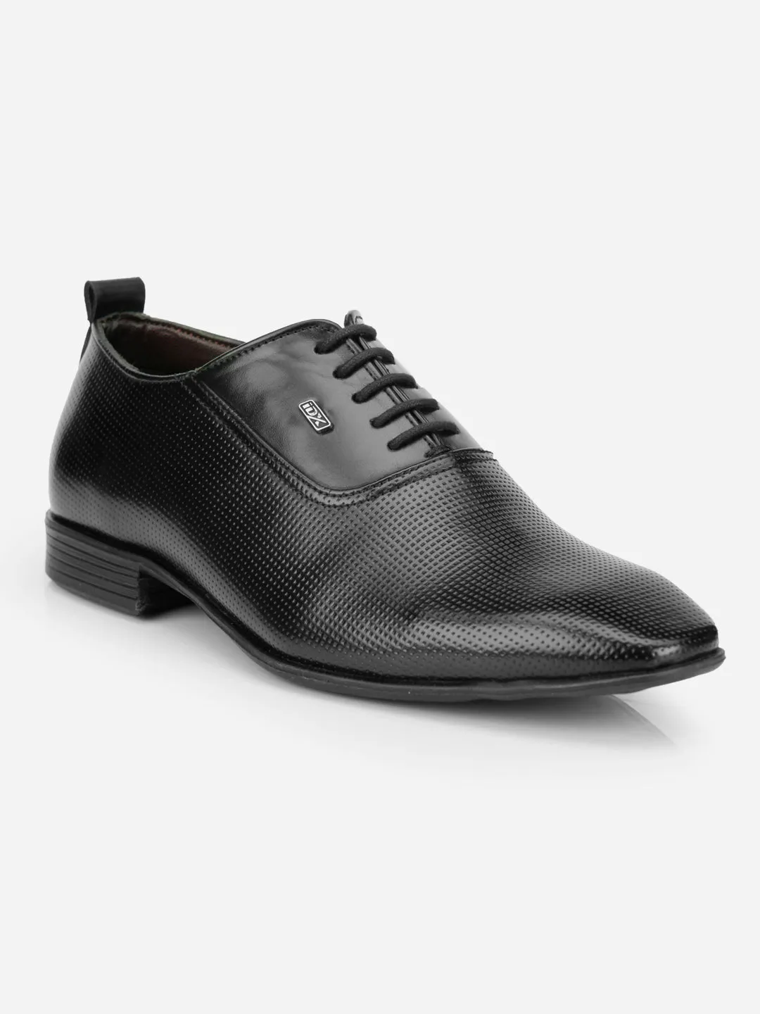 Men's Black Texture Finish Lace Up Formal (IX2031) Pop Tone Sleek Design