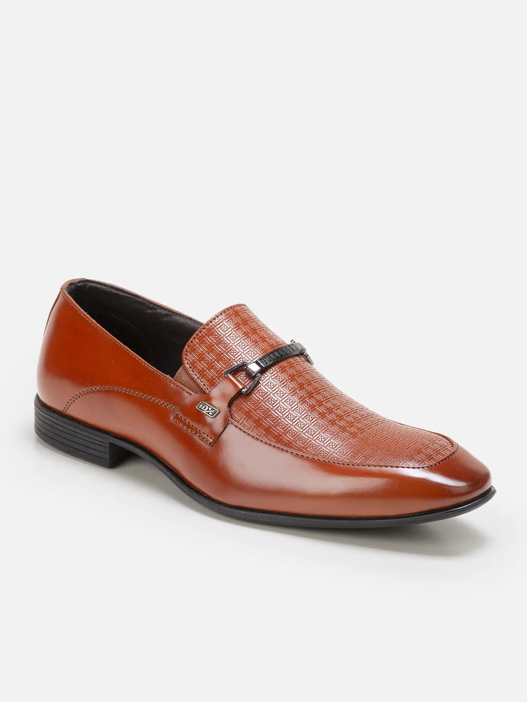 Velcro Closure Men's Tan Regular Toe Slip On Formal (IX2032)