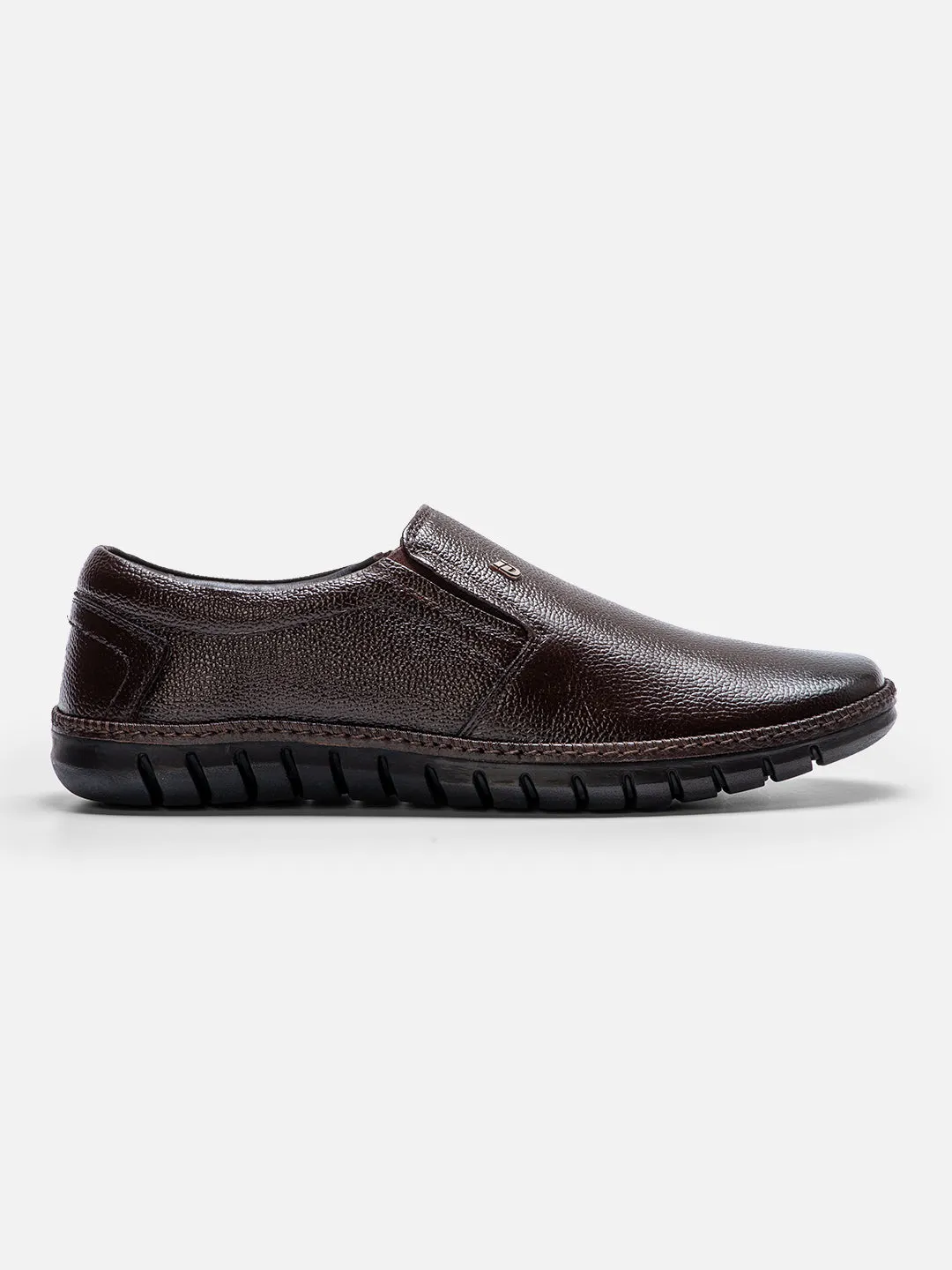 Men's Brown Comfort Fit Semi Formal Slip On (ID2071) Classic Fit Toe room
