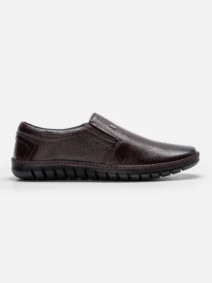 Men's Brown Comfort Fit Semi Formal Slip On (ID2071) Classic Fit Toe room