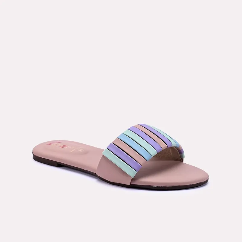 Mesh Gleam Peach Casual Flats 0411500
