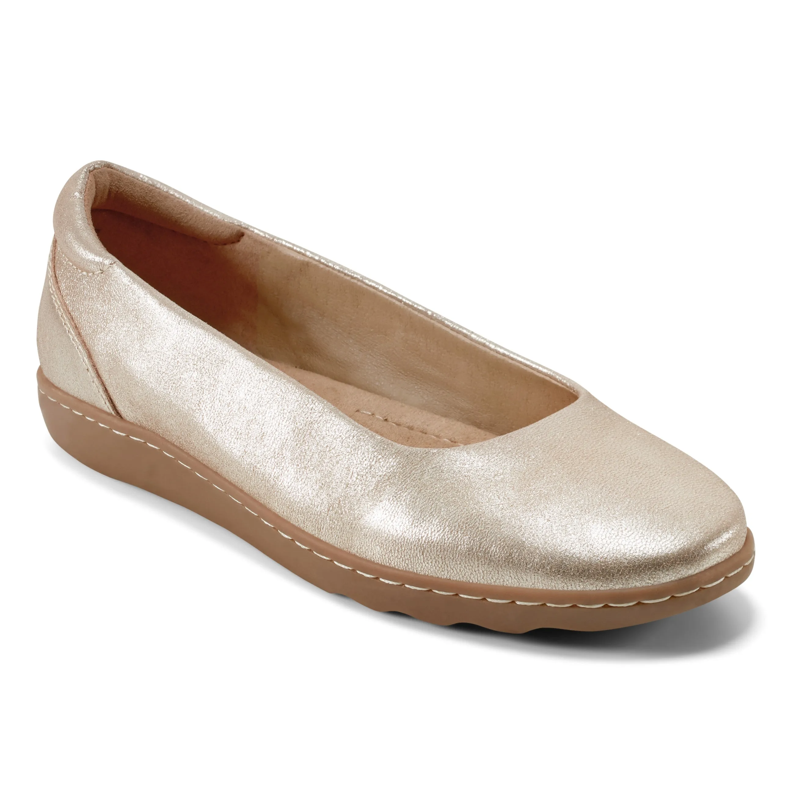 Royal Mood Gloss Finish Landen Round Toe Casual Flats