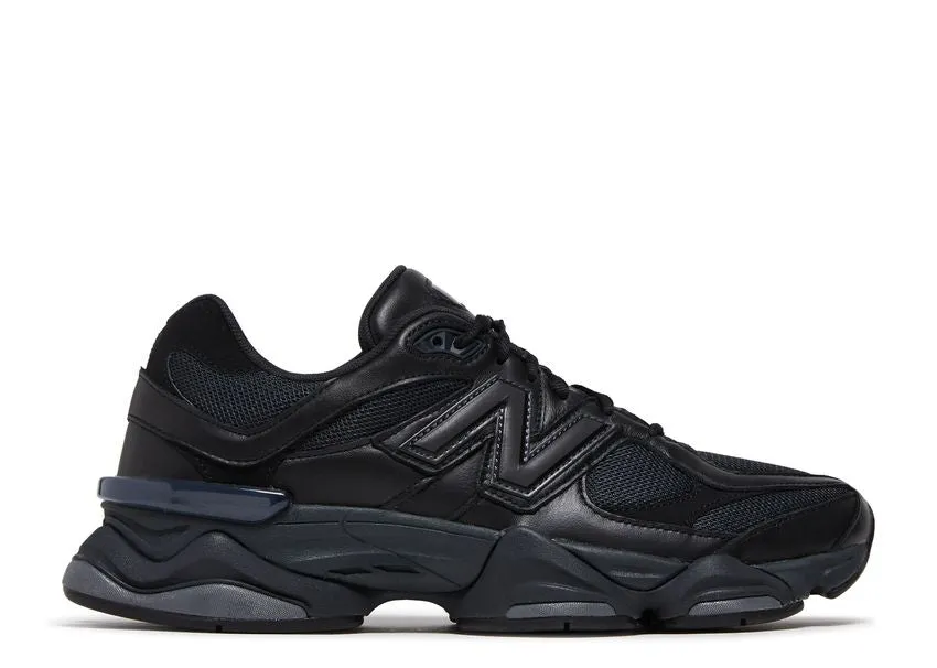 New Balance 9060 Triple Black Leather Clean White Swift Path