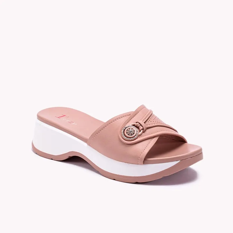 Pink Comfy Casual Slippers 0413329 Durable Construction Desert Cool