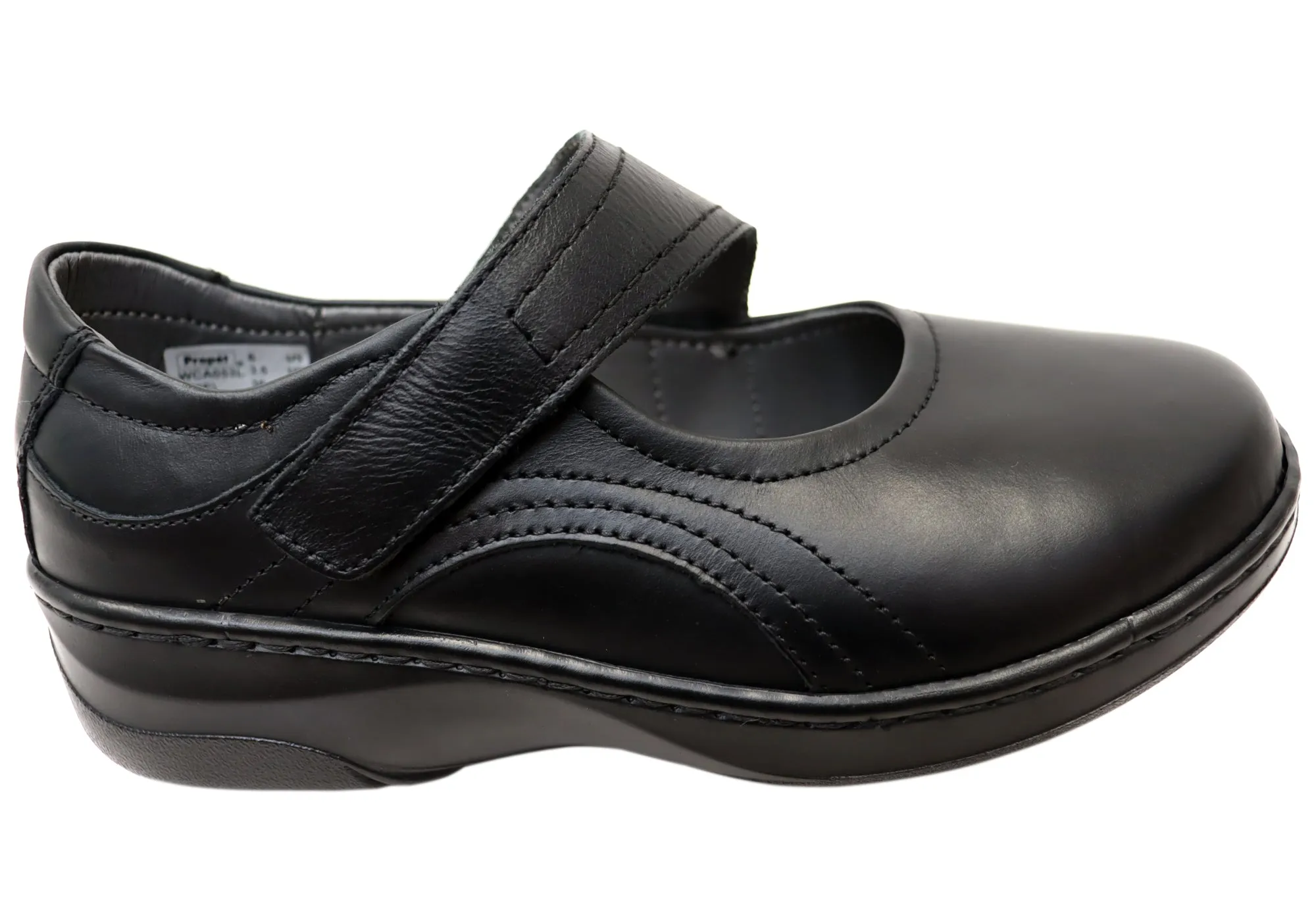Meta Move Comfort Slope Propet Womens Golda Leather Comfort 2E Extra Wide Fit Mary Jane Shoes