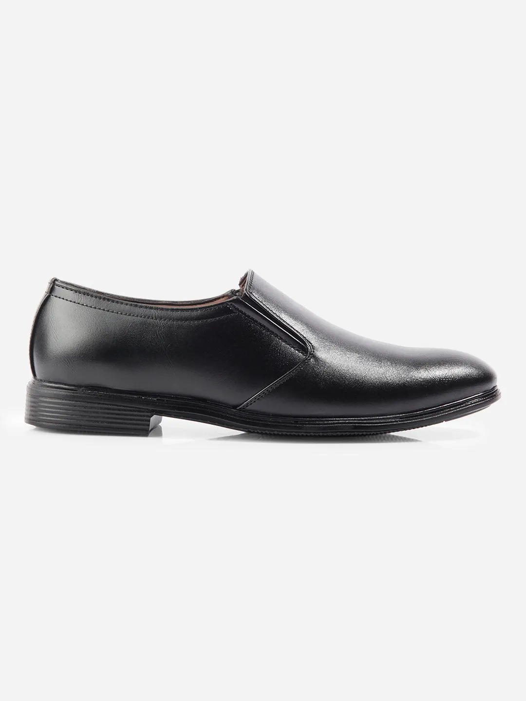 Stable Structure Men's Black Round Toe Slip On Formal (IX1075)